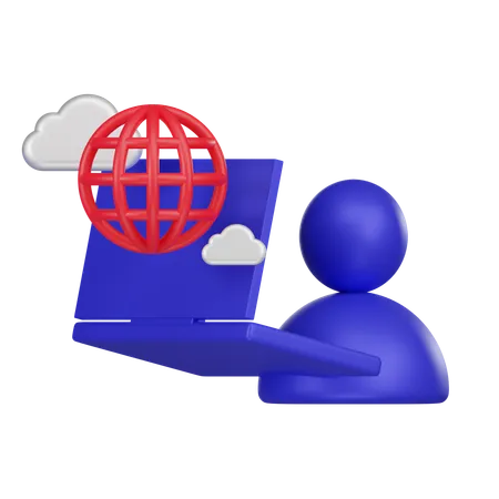 Remote Work  3D Icon