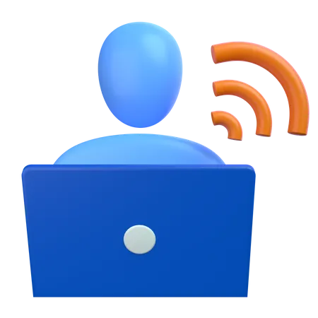 Remote Work  3D Icon