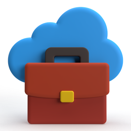 Remote Work Cloud  3D Icon