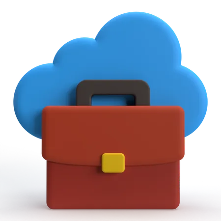 Remote Work Cloud  3D Icon