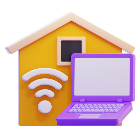 Remote working  3D Icon