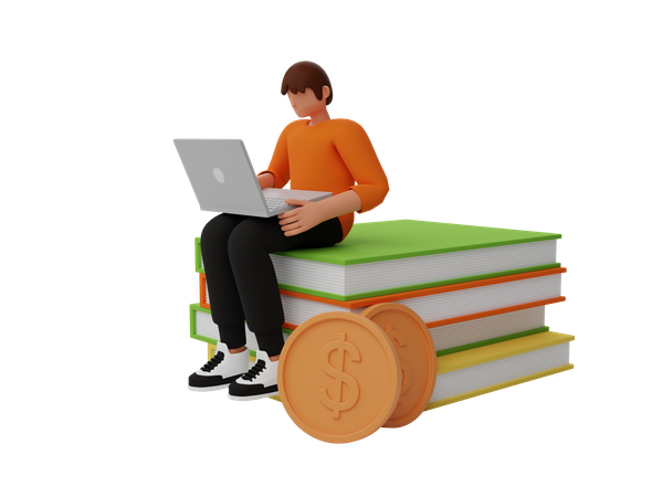 Remote working  3D Icon
