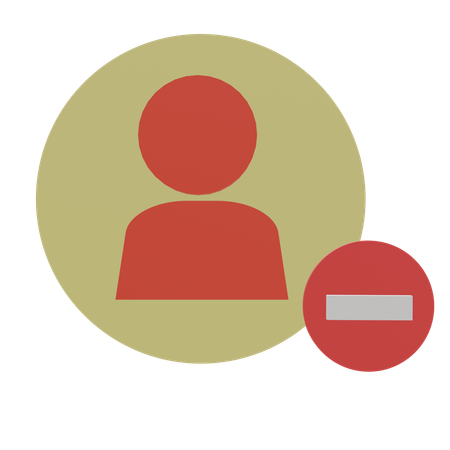 Remove Account  3D Icon