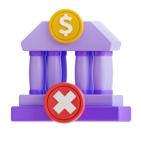 3 D Rendering Remove Bank Account Icon 3D Icon
