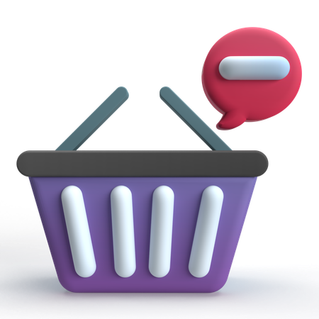 Remove Basket  3D Icon