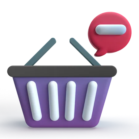 Remove Basket  3D Icon