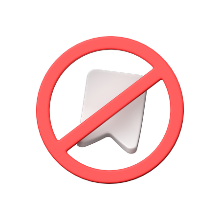 Remove Bookmark  3D Icon