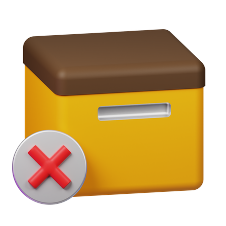 Remove Box  3D Icon