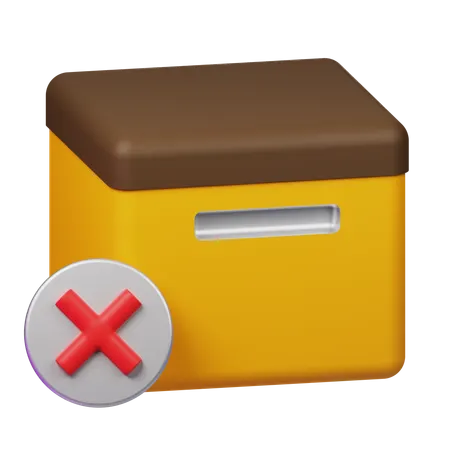 Remove Box  3D Icon