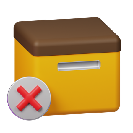 Remove Box  3D Icon