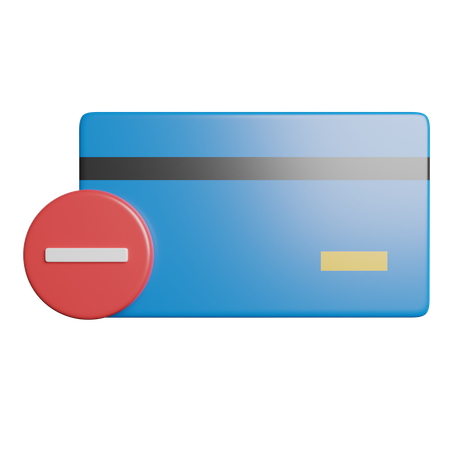 Remove card  3D Icon