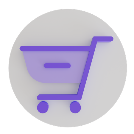 Remove cart  3D Icon