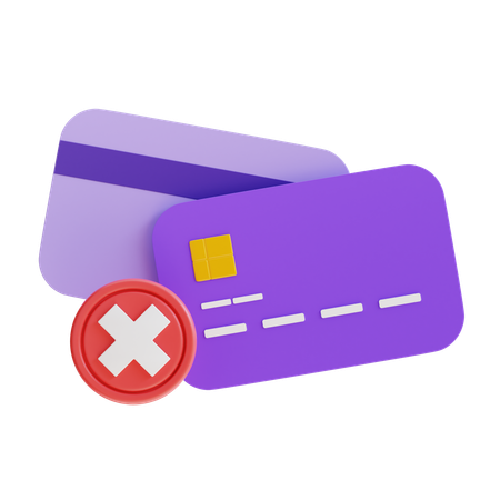 Remove Credit Card  3D Icon