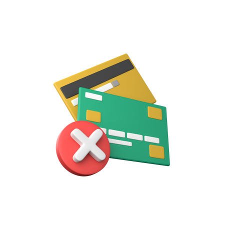 Remove Credit Card  3D Icon