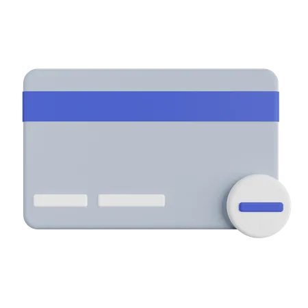 Remove Credit Card  3D Illustration
