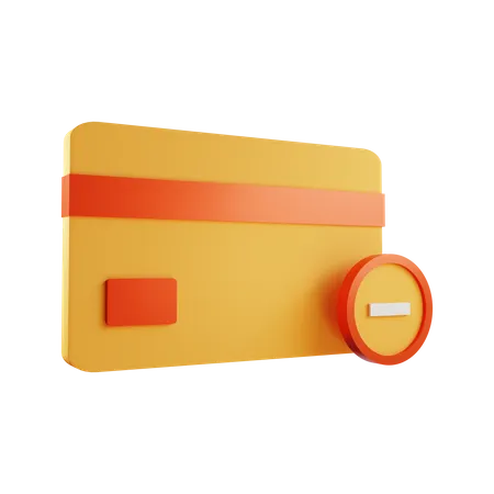 Remove Credit Card  3D Icon