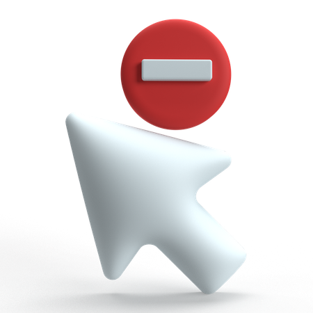 커서 제거  3D Icon