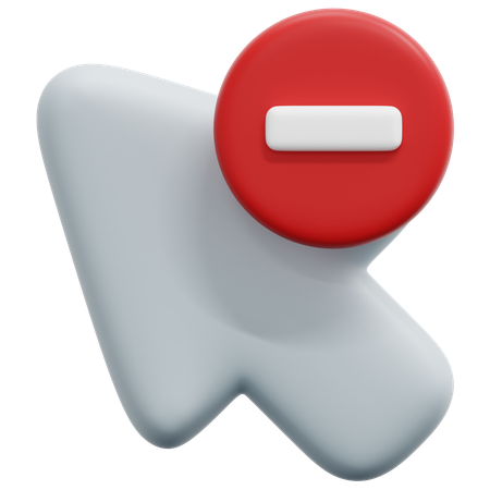 Remove Cursor  3D Icon