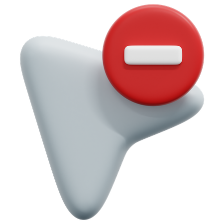 Remove Cursor  3D Icon