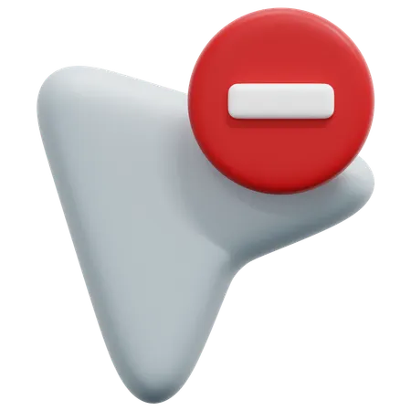 Remove Cursor  3D Icon