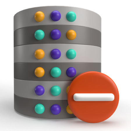 Remove Database  3D Icon