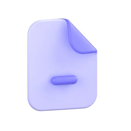 문서 제거  3D Icon