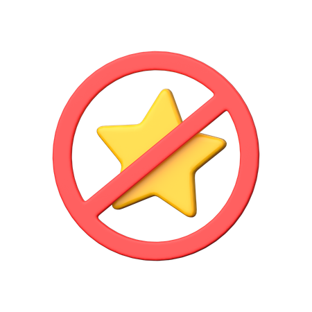 Remove Favourite  3D Icon