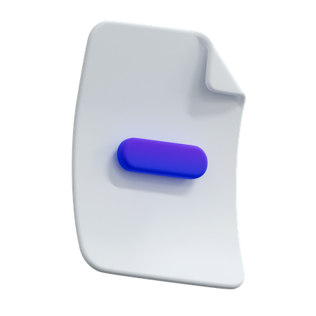 Remove File 3D Icon