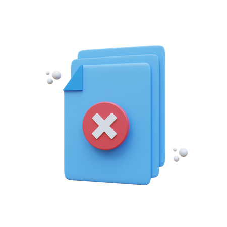 Remove File  3D Icon