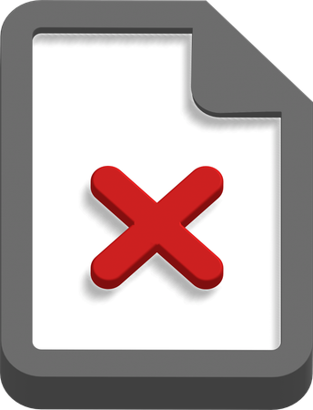 Remove file  3D Icon