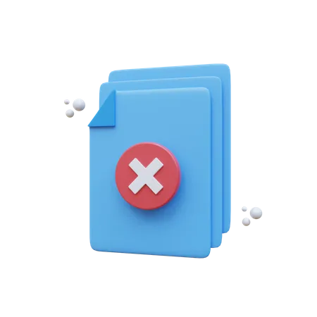 Remove File  3D Icon