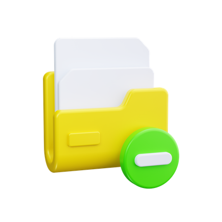 Remove Folder  3D Icon