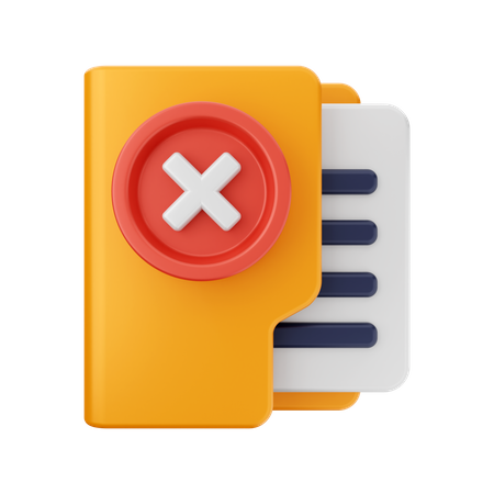 Remove Folder  3D Icon