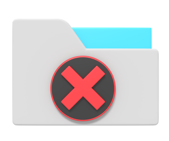 Remove Folder  3D Icon