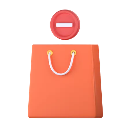 Remove From Bag 3 D Icon Perfect For E Commerce Element 3D Icon