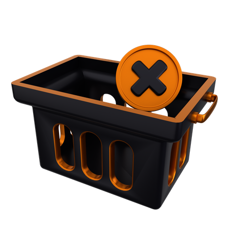 Remove From Basket  3D Icon
