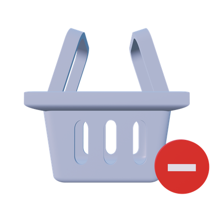 Remove From Basket  3D Icon