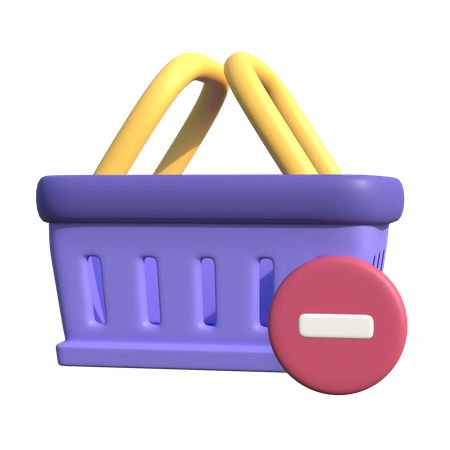 Remove From Basket  3D Illustration