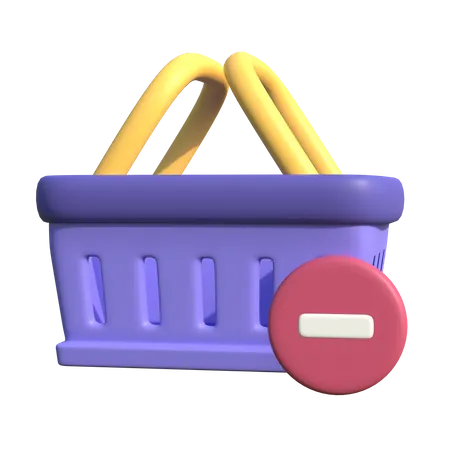 Remove From Basket  3D Illustration