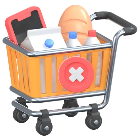 Remove From Cart  3D Icon