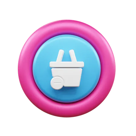 Remove From Cart  3D Icon