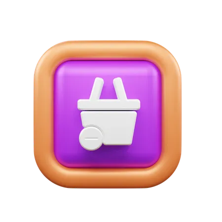 Remove From Cart  3D Icon