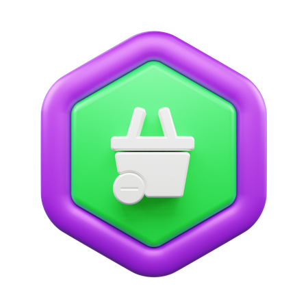 Remove From Cart  3D Icon