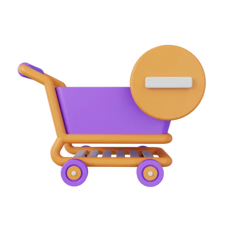 Remove From Cart  3D Icon