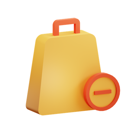 Remove From Shopping  3D Icon