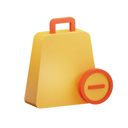 Remove From Shopping  3D Icon