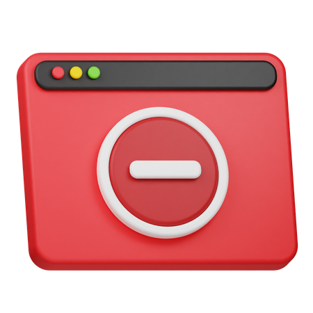 Remove from Website  3D Icon