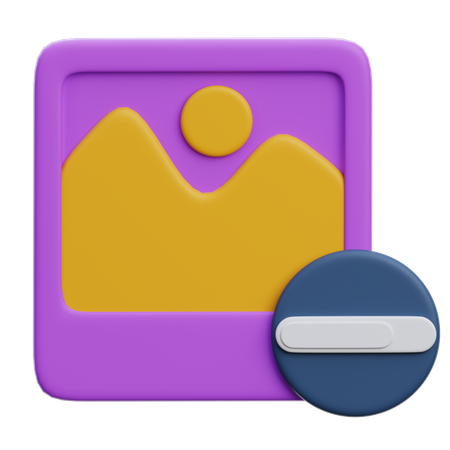 이미지 삭제  3D Icon