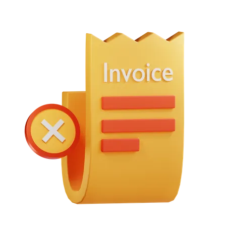 Remove Invoice  3D Icon