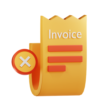 Remove Invoice  3D Icon